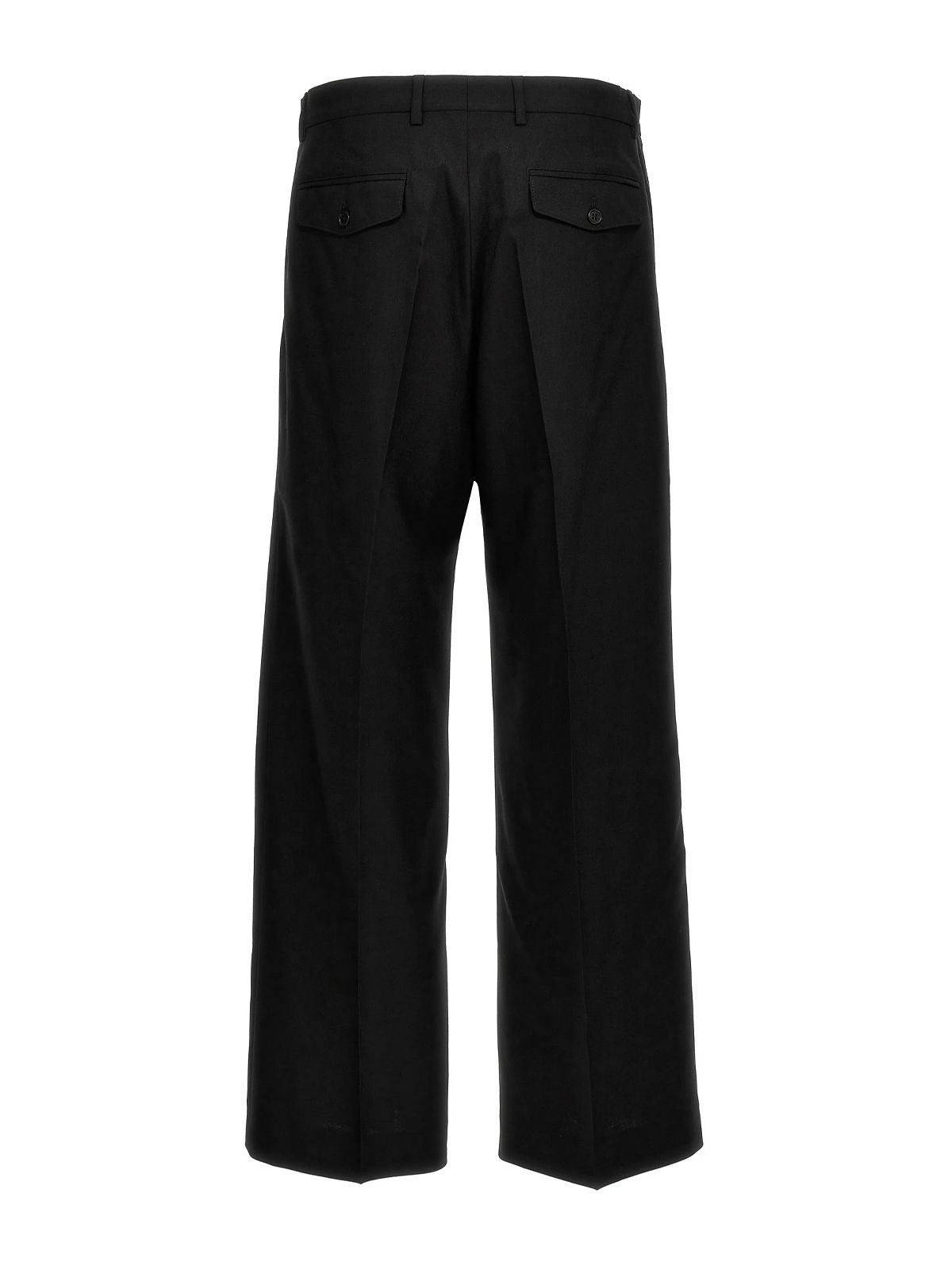 スーツ SUPER120S U-BLACK TROUSERS-SLIM STRAIGHT Super 120S Merino Wool Single Breasted Suit - Jet Black